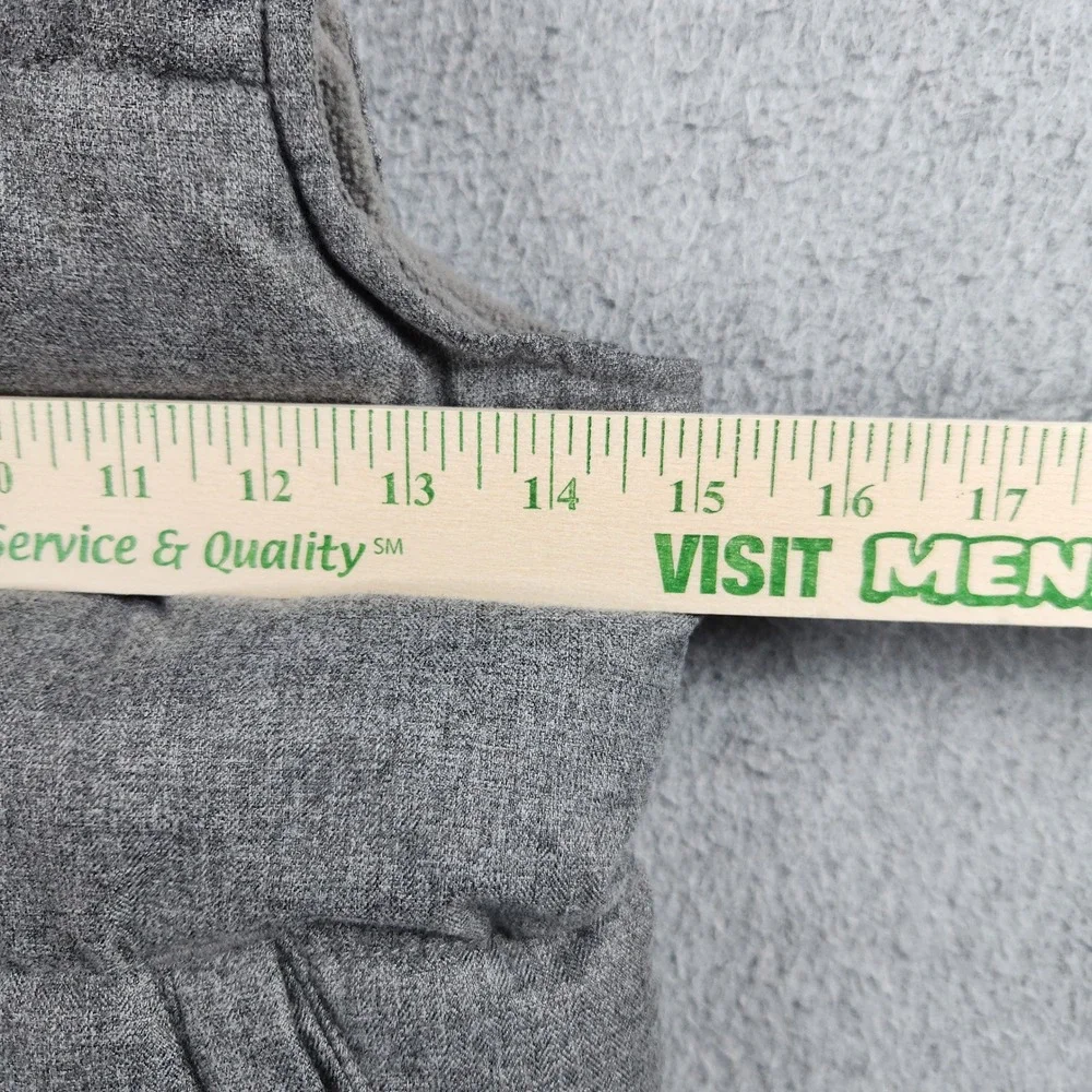 Old Navy Puffer Vest Unisex Kids 5T Gray Fleece Lined Sherpa Hooded Full Zipper